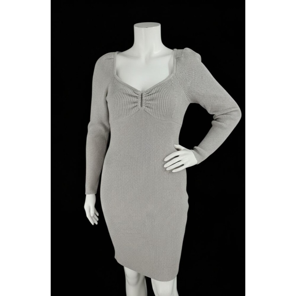 ⭐Steve Maden Oatmeal Knit Bodycon Long Sleeve Dress (Size: XXL)⭐ - Picture 1 of 4